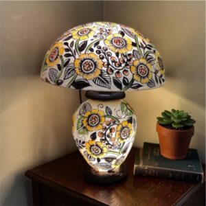 mushroom shaped camel skin lampshade (copy)