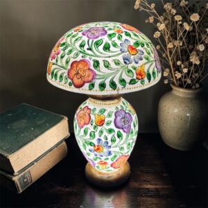 mushroom shaped camel skin lampshade